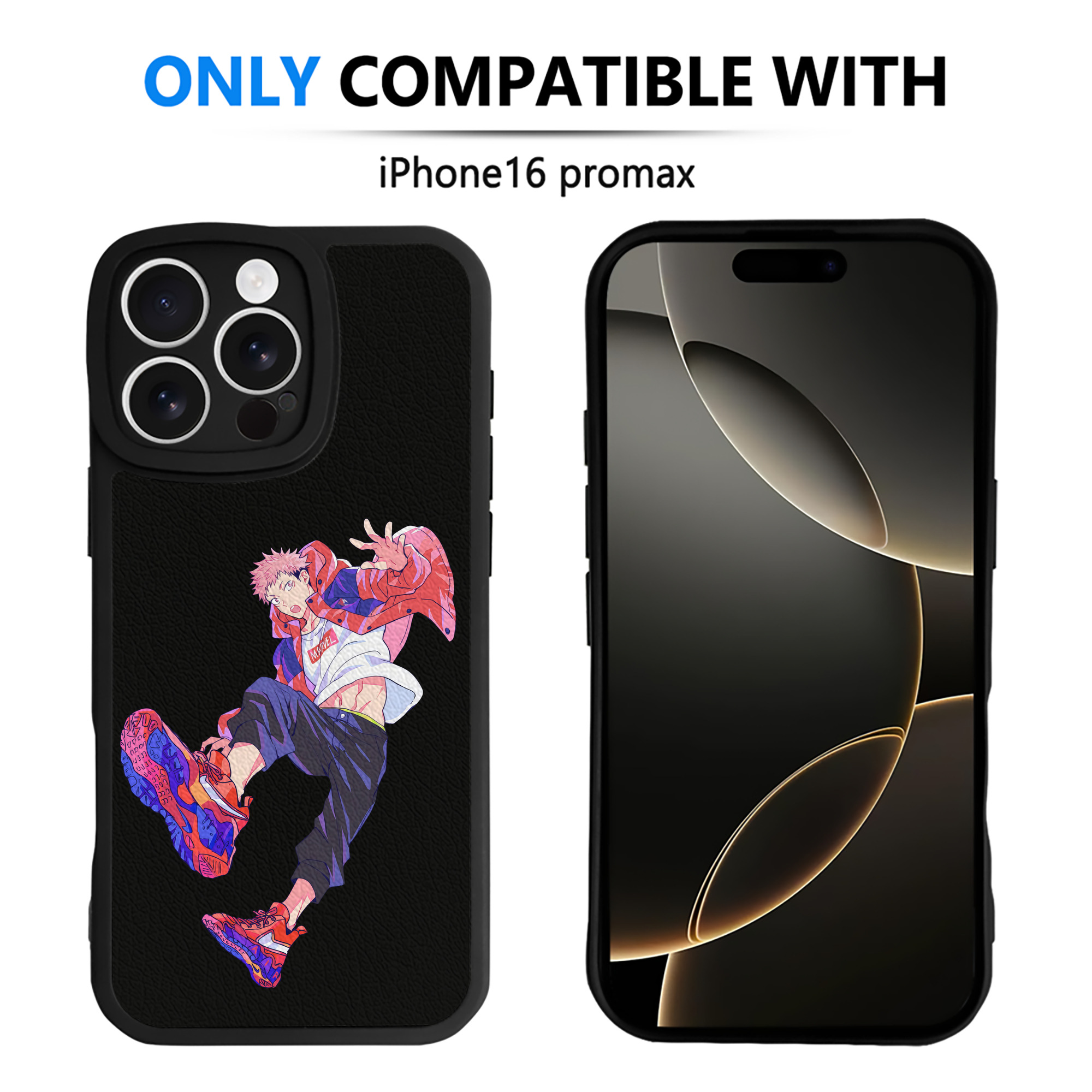 （画像用） 呪術廻戦 Jujutsu Kaisen 【iPhone 16シリーズ対応】シリコンスマホケース（レザー調） 材質：シリコン